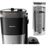 Philips HD7888/01 cafetera eléctrica Totalmente automática Cafetera de filtro 1,25 L negro/Acero fino, Cafetera de filtro, 1,25 L, Granos de café, Molinillo integrado, 1000 W, Negro, Plata
