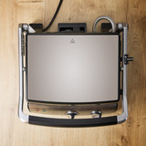 Rommelsbacher Parrilla de contacto KG 2020, Barbacoa de contacto acero fino/Negro