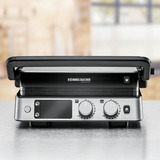 Rommelsbacher Parrilla de contacto KG 2025, Barbacoa de contacto acero fino/Negro