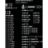 Wera 8100 SC 4 Juego de carraca Zyklop Speed, en pulgadas, 1/2", Kit de herramientas negro/Verde