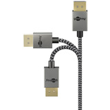 goobay 77444, Cable plateado/Negro