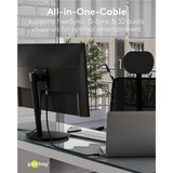 goobay Cable DisplayPort 2.0/2.1 Slim plateado/Negro