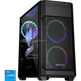 ALTERNATE SE-INT-008, Gaming-PC negro/Transparente