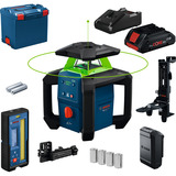 Bosch Rotationslaser GRL18V-4-34CVG Akku ProCORE18V 4.0Ah en L-BOXX, Láser rotativo verde, Kit