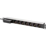 Digitus DN-95439, Regleta negro/Aluminio