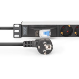 Digitus DN-95439, Regleta negro/Aluminio