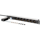 Digitus DN-95439, Regleta negro/Aluminio