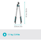 GARDENA Tijeras para ramas EasyCut L, Tijeras de podar gris/Turquesa