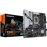 GIGABYTE B760M GAMING PLUS WIFI DDR4 Placa base - Compatible con procesadores Intel Core de 14ª generación, VRM de 4+1+1 fases, hasta 5333 MHz DDR4 (OC), 2xPCIe 4.0 M.2, Wi-Fi 6, LAN 1 GbE, USB 3.2 Gen 1 negro/Plateado