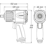 Hazet 9012TT, Tornillo de percusión negro/Azul