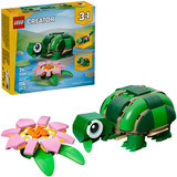LEGO Creator 3 en 1 Tortuga con Nenúfar, Juegos de construcción 