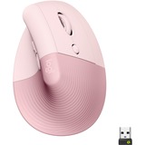 Logitech Lift ratón mano derecha RF Wireless + Bluetooth Óptico 4000 DPI rosa, mano derecha, Diseño vertical, Óptico, RF Wireless + Bluetooth, 4000 DPI, Rosa