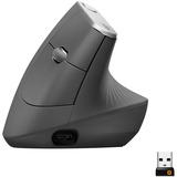 Logitech MX Vertical ratón mano derecha RF Wireless + Bluetooth Óptico 4000 DPI negro/Plateado, mano derecha, Óptico, RF Wireless + Bluetooth, 4000 DPI, Grafito