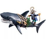 PLAYMOBIL Piratas peligro por tiburón gigante, Juegos de construcción 