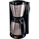 Philips HD7548 Cafetera de filtro 1,2 L negro/Acero fino, Cafetera de filtro, 1,2 L, De café molido, 1000 W, Negro, Metálico