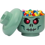 Room Copenhagen LEGO Cabeza de almacenamiento Esqueleto, Caja de depósito negro/Rojo