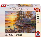 Schmidt Spiele Casa de botes con canoas, Puzzle 