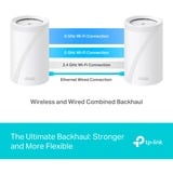 TP-Link Deco BE65 Tribanda (2.4 GHz / 5 GHz / 6 GHz) Wi-Fi 7 (802.11be) Blanco 4 Interno, Enrutador de malla blanco, Blanco, Interno, Sistema de malla, Tribanda (2.4 GHz / 5 GHz / 6 GHz), Wi-Fi 7 (802.11be), 11000 Mbit/s
