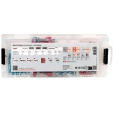 fischer Mini-FixTainer-DUOPOWER, caja promocional "Klopp Signature", Pasador gris claro/Rojo