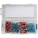 fischer Mini-FixTainer-DUOPOWER, caja promocional "Klopp Signature", Pasador gris claro/Rojo