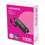ADATA SC740 SSD Externa 1 TB, Unidad de estado sólido negro/Negro