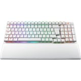 ASUS ROG Strix Scope II 96 Wireless teclado Juego USB + RF Wireless + Bluetooth QWERTZ Alemán Blanco, Teclado para gaming blanco, Inalámbrico y alámbrico, USB + RF Wireless + Bluetooth, Interruptor mecánico, QWERTZ, LED RGB, Blanco