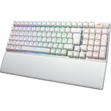 ASUS ROG Strix Scope II 96 Wireless teclado Juego USB + RF Wireless + Bluetooth QWERTZ Alemán Blanco, Teclado para gaming blanco, Inalámbrico y alámbrico, USB + RF Wireless + Bluetooth, Interruptor mecánico, QWERTZ, LED RGB, Blanco