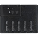 DeLOCK 64098 base de conexión para disco duro USB 3.2 Gen 1 (3.1 Gen 1) Type-B Negro, Estación de acoplamiento negro, Unidad de disco duro, SSD, Serial ATA III, 2.5", USB 3.2 Gen 1 (3.1 Gen 1) Type-B, 5 Gbit/s, Negro