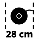 EINHELL GE-CT 18/28 Li-Solo 28 cm Batería Negro, Rojo, Cortabordes rojo/Negro, Cortabordes, 28 cm, Empuñadura en D, 1,6 mm, 5 m, 8000 RPM