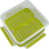 Emsa CLIP & GO XL Táper 1,3 L Verde, Transparente 1 pieza(s), Caja de almuerzo transparente/Verde, Táper, Adulto, Verde, Transparente, Monocromo, Plaza, Alemania