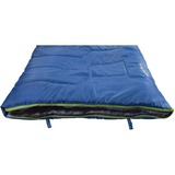 High Peak Saco de dormir tipo manta Frazer 200 azul/Azul oscuro