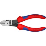 KNIPEX 74 02 140 alicate Alicates de corte diagonal rojo, Alicates de corte diagonal, Acero cromo vanadio, De plástico, Azul/Rojo, 14 cm, 157 g