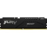 Kingston FURY FURY Beast 16GB 5600MT/s DDR5 CL36 DIMM Black, Memoria RAM negro, 16 GB, 1 x 16 GB, DDR5, 288-pin DIMM