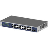 Netgear GS724T Gestionado L2+/L3 Gigabit Ethernet (10/100/1000) 1U Azul, Gris, Interruptor/Conmutador azul, Gestionado, L2+/L3, Gigabit Ethernet (10/100/1000), Bidireccional completo (Full duplex), Montaje en rack, 1U