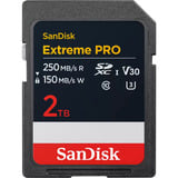 SanDisk Extreme PRO 2TB SDXC, Tarjeta de memoria negro