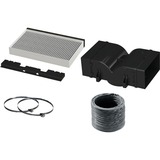 Siemens LZ22CBI14 accesorio para campana de estufa Kit de recirculación para campana extractora, Set de modificación Kit de recirculación para campana extractora, Negro, Gris, Siemens