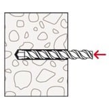 fischer Tacos SX Plus 8x40 en cubo, Pasador gris claro