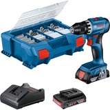 Bosch GSR 18V-45 Professional 500 RPM Sin llave 900 g Negro, Azul, Taladro/destornillador azul/Negro, Taladro de pistola, Sin llave, Negro, Azul, 1,3 cm, 500 RPM, 1,5 mm