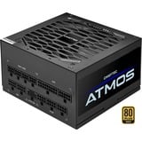 Chieftec Atmos unidad de fuente de alimentación 750 W 20+4 pin ATX ATX Negro, Fuente de alimentación de PC negro, 750 W, 100 - 240 V, 50/60 Hz, 9 - 4.5 A, 9 A, 4,5 A