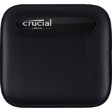 Crucial X6 1000 GB Negro, Unidad de estado sólido negro, 1000 GB, USB Tipo C, 3.2 Gen 2 (3.1 Gen 2), 540 MB/s, Negro