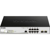 D-Link DGS-1210-10P Gestionado L2 Gigabit Ethernet (10/100/1000) Energía sobre Ethernet (PoE) 1U Negro, Interruptor/Conmutador gris/Negro, Gestionado, L2, Gigabit Ethernet (10/100/1000), Energía sobre Ethernet (PoE), Montaje en rack, 1U