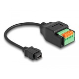 DeLOCK Adaptador USB 2.0, conector Mini-USB hembra > bloque terminal de 5 pines negro