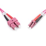 Digitus Cable de parche LWL, dúplex, conector LC > SC, multimodo OM4 violeta claro