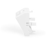 Digitus Placa frontal 1 puerto, 45x45mm, angular, Cubierta blanco