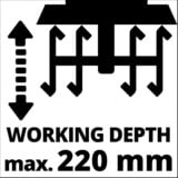 EINHELL GC-RT 1545 M Minicultivador eléctrico Corriente alterna 10,3 kg, Cortar rojo/Negro, Minicultivador eléctrico, 45 cm, 22 cm, 20 cm, Negro, Negro