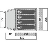 Easy Camp Tienda cúpula Setesdal 4, Tienda de campaña verde oliva