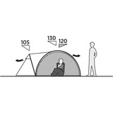 Easy Camp Tienda cúpula Setesdal 4, Tienda de campaña verde oliva