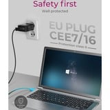 ICY BOX IB-PS1030-PD Universal Negro Corriente alterna Carga rápida Interior, Cargador negro, Interior, Corriente alterna, 20 V, Negro