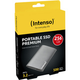 Intenso 256GB Premium Antracita, Unidad de estado sólido antracita, 256 GB, 1.8", Micro-USB B, 3.2 Gen 1 (3.1 Gen 1), 320 MB/s, Antracita