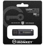 Kingston IronKey Locker+ 50 G2 32 GB, Lápiz USB antracita